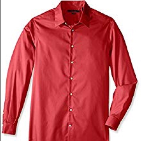 Salmon Perry Ellis non-iron Shirt - Picture 7 of 7